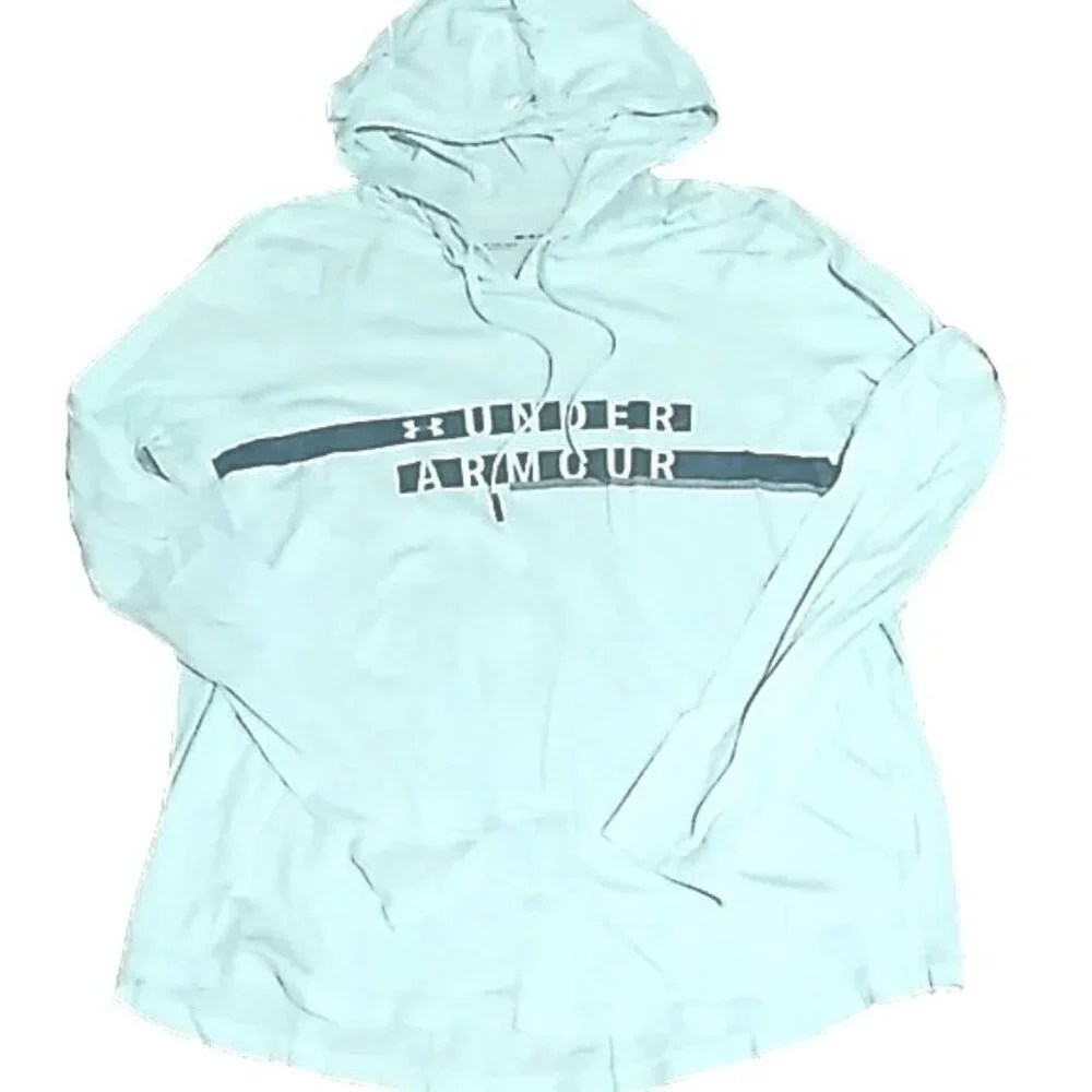 Under Armour Pastel Blue Logo Hoodie - Picture 1 of 4